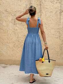 Women Midi Dresses - Blue Lake - View 2