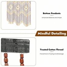 TFCFL 1 Piece Chinese Style Door Beads Curtain, 31 Bead Chains Door Beads, Front Door Decor Curtains Fit For Wall-Hanging Decor To Add Colors To The Interior, Beige Brown Door Curtain Beads For Wall Hanging Decor To Add Colors To Interior, Gift For Family, Friends, Birthday, Spring, Summer, Mother's Day, Friend, Girlfriend - 1PC - View 3