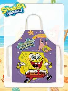 SpongeBob SquarePants SquarePants Series Kitchen Apron, Featuring Multiple Styles With Characters Available For Selection. It Is Water-Resistant, Oil-Resistant, And Stain-Resistant. The High-Definition Print Is Durable And Easy To Clean. It Can Be Used For Cooking And Baking. Wearing It Makes Even Cooking A Soothing Experience. - Multiple Styles - View 16
