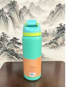 New O-WALA Outdoor Straight Stainless Steel Vacuum Flask, Multiple Colors Available, Press Button Handheld Design, Minimalist Fashionable And Efficient, Suitable For Students And Car Use - Multicolor 32oz - View 4