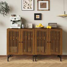 Buffet Storage Cabinet With 4 Doors,Kitchen Sideboard With Storage,Coffee Bar Cabinet For Kitchen,Living Room,Natural - 預設 - 查看 8