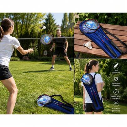 Set di racchetta e volano. Perfetto per il gioco ricreativo in giardino, sul campo, in spiaggia o durante le vacanze. Set leggero e confortevole che offre grande divertimento per bambini e adulti.