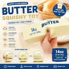 1pc Extra-Large Size Large Slow Rising Squishy,Sticky Butter Sticks Squeeze Toy,Valentine's Day Gift,Party Favor Gift (9.5in 14oz Butter Squishy) - Đồ chơi tiệc tùng - Xem 8