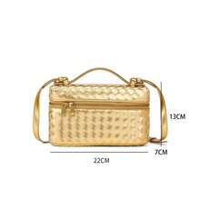 BV Bottega Bang Bang Bolso de mujer tejido a mano de cuero genuinodebolso de manotipocuboconpatróntejidoparamujer,bolsodemarca,elegantebolsodemanoparaseñorabolsaderegaloexquisita,bolsodebolso de manodelujoparamujer,bolsocruzadodemodaparamujer,adecuadoparachicas,estudiantesnivel universitariodamasdeoficina,madresdemedianaedadparausodiario,comprasoficina,clase,reuniones,citas,actividadesalairelibretambiénunregaloidealparamujeresNuevasbolsodemujer,versátilinspiradoeslascelebridadesalamodabolsocuadradopequeñotejidoamano,bolsodehombroybandoleratipoloncheraparamujer. - Dorado - Ver 5