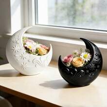 1 chậu cây hình lưỡi liềm, thiết kế bầu trời sao, chậu trồng cây mọng nước trong sân vườn, thích hợp cho cây mọng nước, hoa nhỏ và xương rồng, bình trồng cây bằng nhựa trang trí, trang trí nhà cửa, trang trí phòng khách, cây giả, trang trí văn phòng, đồ dùng làm vườn, trang trí sân vườn - Chậu hoa mặt trăng - Xem 6