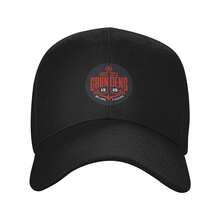 Grundens Lightweight Adjustable Snapback Duckbill Cap With Animal Print & Logo Design - Curved Brim, Solid Color Outdoor Sports Hat For Fishing, Hiking, Casual Wear - Unisex For Men & Women (Black, Multi-Color Options) - màu đen - Xem 1