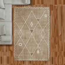 Digitally Printed Non-Slip Washable Runner And Area Rug, Modern Design | Modern, Scandinavian, Bohemian And Classic Styles | 100% Polyester | MADE IN Türkiye - Black and White - View 8