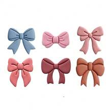 Bộ 6 khuôn cắt đất sét hình nơ, nhiều kiểu dáng khác nhau, khuôn đất sét hình nơ, dụng cụ thủ công tự làm đồ trang sức bằng đất sét. - trắng - Xem 4