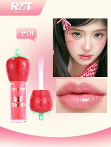 Romantic Beauty RMT 草莓唇彩，高光泽珠光唇彩，微珠光，高光泽，保湿唇彩，节日限量版，情人节礼物，送给妈妈、姐妹、女朋友的礼物 - 草莓 - 查看 7