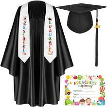 Conjunto de toga de graduación de jardín de infantes 2026, incluye borla y diploma 2026, adecuado para niños, niños y niñas, amigos, estudiantes para tomar fotos de graduación, regalo de graduación de jardín de infantes - Ver 6