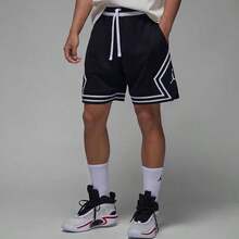 Nike Quần short thể thao dáng rộng Jordan Dri-FIT AS M J DF SPRT DMND SHORT phối màu, viền sọc, kiểu dáng thường ngày, dành cho nam, mã sản phẩm DX1488-010 màu đen. - màu đen - Xem 2