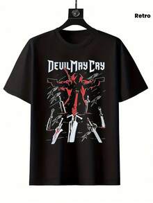 Chemises pour femmes, tenues d'été, t-shirts pour hommes, tenues d'été pour femmes, tenues de festival d'été pour hommes, t-shirts pour fans de DMC, hauts de soirée, tenues pour toute la famille... - Noir - Voir 1