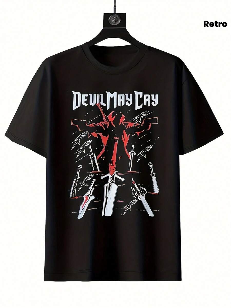 Chemises pour femmes, tenues d'été, t-shirts pour hommes, tenues d'été pour femmes, tenues de festival d'été pour hommes, t-shirts pour fans de DMC, hauts de soirée, tenues pour toute la famille... - Noir - Voir 1