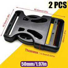 HSDOUBLE 2pcs/Pack 15mm-50mm Plastic Single-Side Adjustable Buckle, Heavy Duty Quick Release Buckle, For Backpack Belt Dog Collar Accessories - Plastic Buckle - View 12