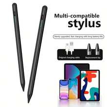 This Stylus Pen Is Compatible With IPad/Android/ Phones And Tablets, Supports USB Fast Charging, Tilt Sensitivity, Full-Screen Palm Rejection Design, Magnetic Design, And Comes With Dual Replacement Nibs. Suitable For IPad, IOS And All Touch Screen Devices. Compatible With 2018-2024 R3/4/5, Compatible With Pad Mini 5/6, Compatible With Pad 6/7/8/90, Compatible With IPad Pro - View 14