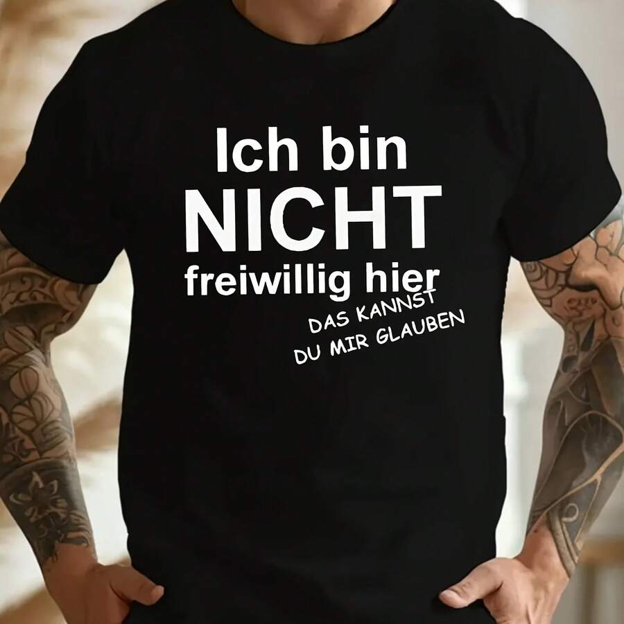 Camiseta para hombre con divertido diseño de arrugas alemanas - forma - Ver 1