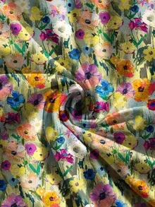 Top corto casual de mujer con estampado floral sin tirantes, adecuado para vacaciones de verano - Multicolor 2 - Ver 4