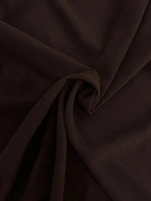 Blusa casual con cuello en V, mangas con volantes y pétalos - Café integral - Ver 4