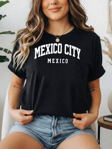 100% Cotton 180g Unisex T-Shirt, New York/Los Angeles Style - Y2K Streetwear Basic Loose Fit T-Shirt - Urban City Top For Couples - Premium Streetwear - 黑色10 - 查看 1