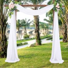 2m Transparent Tulle Fabric, Soft Chiffon Table Runner Suitable For Wedding Welcoming Board, Baby Shower Party, Birthday Party, Event Arch Decor - Multicolor - View 4