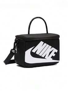 Nike Túi đeo vai, túi đeo chéo, túi xách tay mới dành cho nam và nữ. Kích thước xấp xỉ: 20*8*15cm - Đen và trắng - Xem 1