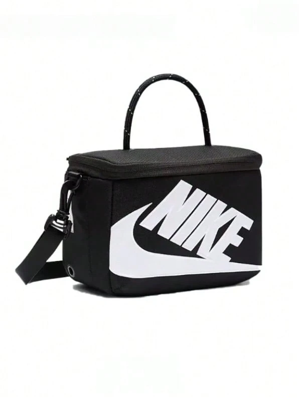 Nike Túi đeo vai, túi đeo chéo, túi xách tay mới dành cho nam và nữ. Kích thước xấp xỉ: 20*8*15cm - Đen và trắng - Xem 1