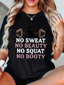Camiseta Vintage Imprescindible para Mujer - Sin Sudor No Hay Belleza, Sin Sentadillas No Hay Glúteos - Camiseta Inspiradora para Entusiastas del Fitness - Blanco - Ver 8