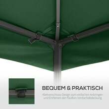 Roof Replacement For 3x3m Pavilions, In Water-Repellent Anthracite Grey Polyester, For Metal And Garden Pavilions - Dark Green - View 7