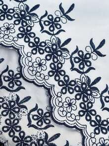 2 piezas de camiseta sin mangas y shorts de falda con diseño asimétrico y multicapa, ideal para uso casual, ir al trabajo o de vacaciones - Azul y blanco - Ver 10