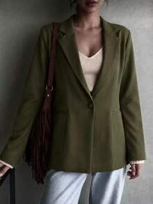 Women Blazers - Green - View 2