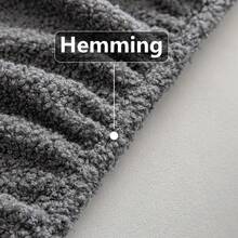 1pc Teddy Fleece Sofa Cover, Non-Slip & Durable, Pet-Friendly, Fade-Resistant, Versatile, Scratch-Proof, High Elasticity, Available In Multiple Colors, Fashionable & Comfortable, Machine Washable, Reusable, Suitable For All Seasons - Dark Grey - View 10