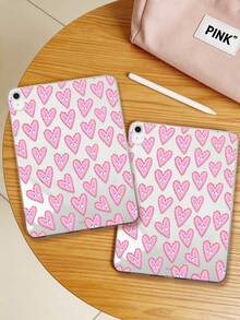 1 ốp lưng trong suốt với họa tiết trái tim và mắt màu hồng, tương thích với iPad 10.2/10.5/Air4/Air5/10.9/Pro 11"/thế hệ thứ 10/Air 11-In.(M2)-2024/Pro11-In.(M4)-2024/ Air 11-Inch (M3) 2025/ (A16) 11 Inch thế hệ thứ 11 2025/ Air 8(M4)2026(11-Inch)/ Mini1/2/3/Mini4/Mini5/Mini6/Mini7/Air/Air2/9.7/ Galaxy Tab A7 10.4 Inch/A8, ốp lưng TPU mềm siêu mỏng nhẹ, chỉ kèm bút cảm ứng. - Nhiều màu - Xem 3