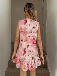 Vestido mini estampado para mujer, adecuado para primavera y verano - Multicolor 4 - Ver 2
