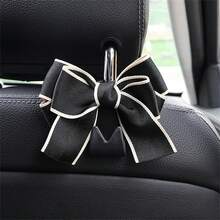 AD 1pc New Bowknot Car Seat Back Hook, Multi-Function Storage Hanger, Creative Decor Accessory - Fabric Bow - View 18