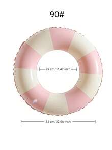 1 pieza Flotador inflable de piscina con forma de anillo de natación a cuadros rosa - Multicolor - Ver 8