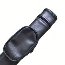 A Billiard Stick Storage Box, Durable Double Hole Table Club Holder, Portable Protective PU Bag, Billiard Accessories - Black Crocodile Pattern - View 7