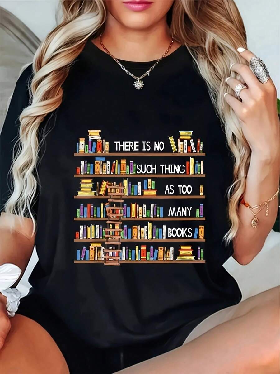Camiseta de manga cortara mujer, estilo casual, con estampado moderno y cuello redondo. Tejido regular, lavable a máquina, i para todas las estaciones. Camiseta de Halloween, ropa de mujer, camisa casual ligera de manga cortara uso diario (Talla L)