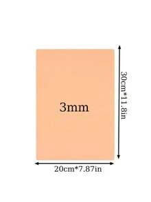3mm Thick 12" X 8" Tattoo Practice Leather, Double-Sided Large Size Blank Tattoo Practice Simulated Skin, Suitable For Permanent Makeup - Multicolor - View 5