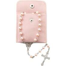 Rosary Beads Catholic For Women - Rosary Necklace Artificial Pearls, Solid Colored Simple Style Rosary Beads, Gifts For Women - Hồng - Xem 1