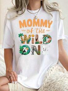 1 camiseta de mujer 100% algodón transpirable Creativo Y Diversión Impreso Camiseta Con características destacadas Bosque tropical Animales Para Mujeres, Con A Redondo Cuello Y Corto Mangas, Perfecto Para Cómodo Verano Desgaste Durante Vacaciones- St Pattys Día Conjunto de ropa - Verano Conjuntos de ropa Para Mujeres -Verano Tops- Vacaciones Conjuntos de ropa Mujeres Opción ideal para el verano 100% Cotton Blusas Bonito - Blanco - Ver 1