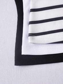 Camiseta De Mujer Con Cuello Redondo De Color Sólido En Verano Para Uso Casual - Multicolor 6 - Ver 5