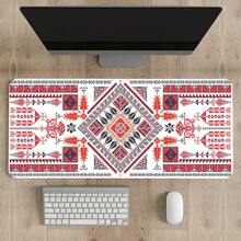 Vintage Red Pattern Gaming Mouse Pad Compatible For PC/Laptop/Desktop - Geometric Non-Slip Rubber Base Desk With -Slip,Computer Accessory For Office & Gaming - View 9