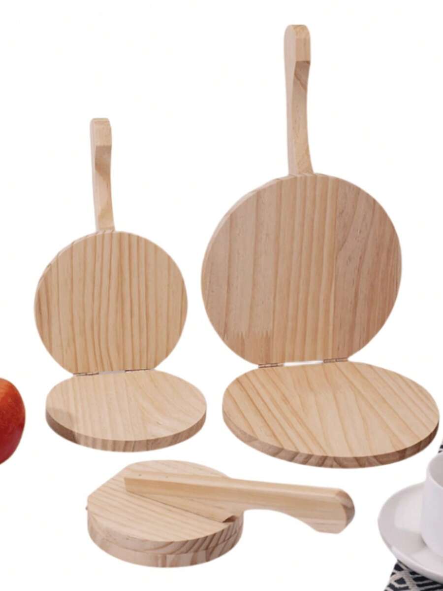Upgraded Household Dumpling Dough Press With Multi-Functional Grinder And Manual Skin Pressing Tool For Kitchen, A Must-Have For Cooking Lovers - Wood Color - View 1