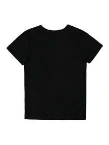 Camiseta playera básica gráfica estampada casual dama mujer manga corta cuello redondo look casual relajado cómodo versátil fresca ligera colorido diseño luna dorado estrellasPure-Cotton - Negro - Ver 3