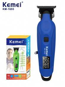 Kemei KM-1693 男士专业电动理发器，5 种颜色可选，USB 充电式无线家用理发器，高品质 6 档速度可调，带数字显示屏，理发师专用（1 件装） - 彩色 - 查看 15