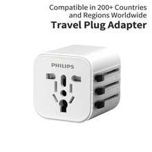 PHILIPS SPB1013B/93 通用旅行适配器，多国插头转换器，兼容欧盟/美国/英国/澳大利亚标准，小巧便携 - 彩色 - 查看 19