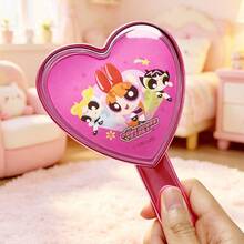 Miniso THE POWERPUFF GIRLS 方形手持化妆镜 粉色 ，可爱女士化妆镜 便携手持式（1个） - 粉色 - 查看 2