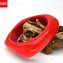 GNIT 3件組/2件組/1件組透明樹脂手環，閃亮多幾何設計，復古風格，度假時尚聲明手鐲，透明粗款珠寶配件 - 紅.紅.透塊 - 查看 3