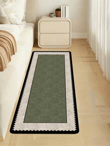 1 pièce Tapis de cuisine en terre de diatomée, bordure beige avec bord ondulé noir, épaisseur 3,5 mm, absorbant, antidérapant, résistant à la saleté, tapis de sol décoratif pour la cuisine, la salle de bain, l'entrée, le salon, le couloir, tapis de porte antidérapant - Multicolore - Voir 8