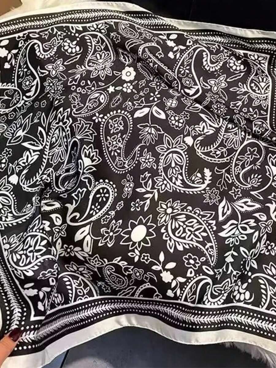 Khăn bandana thường ngày bằng polyester in họa tiết hoa - Nhiều màu - Xem 1